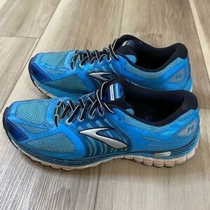 𝅺3/$15 brooks Glycerin Womens Size 8.5 Blue Silver White Running Sneakers